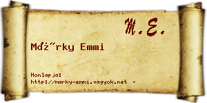 Márky Emmi névjegykártya